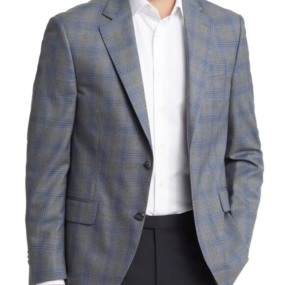 Peter Millar Flynn Tailored Fit Plaid Wool Sport Coat - Picture 1 of 7
